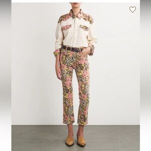 MOTHER Floral jeans The Hustler Ankle NWOT